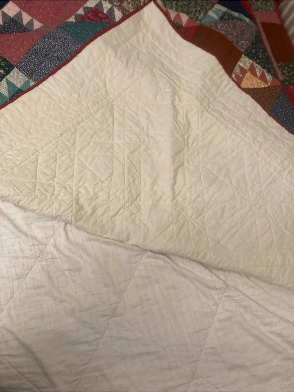 HANDMADE Multicolored Flower Basket Quilt/Wall Hanging 57x80